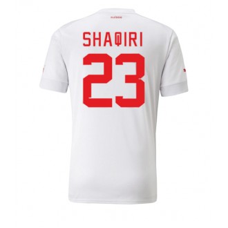 Schweiz Xherdan Shaqiri #23 Bortatröja VM 2022 Korta ärmar